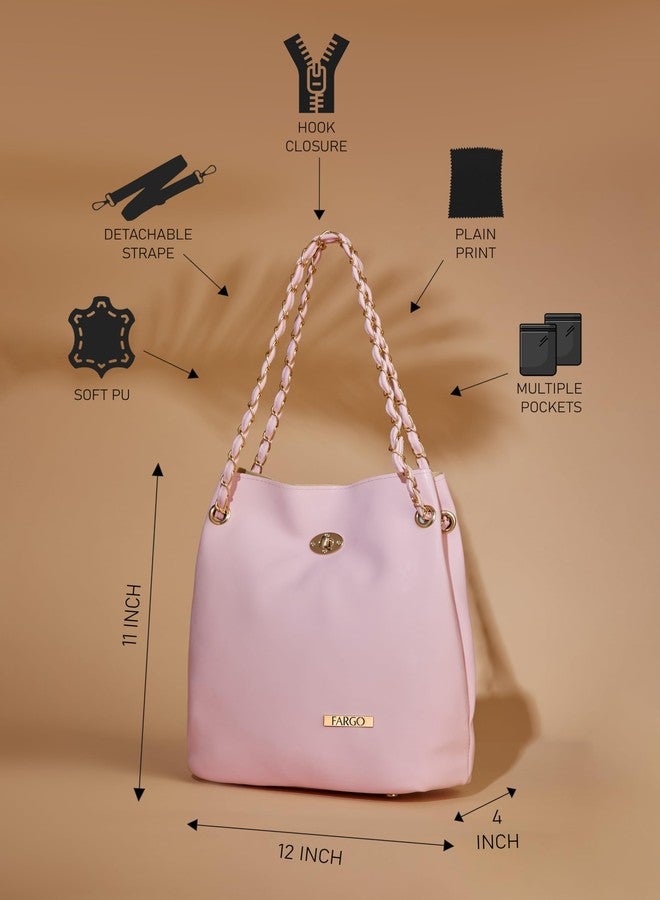 فارجو حقائب يد أنيقة للبنات من فارغو (لون وردي) - Image 5